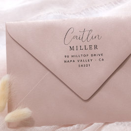 Returadress Modern Minimalistskript Namn Självfärgande Stämpel