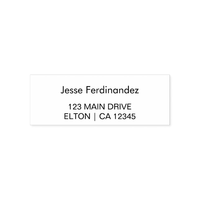 Returadress Modern Minimalistskript Namn Självfärgande Stämpel (Design)