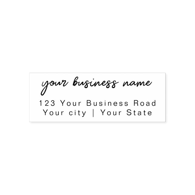 Returadress Modern Minimalistskript Självfärgande Stämpel (Design)