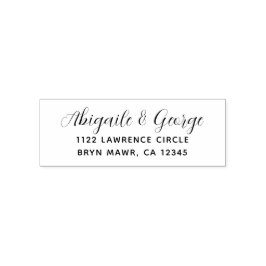 Returadress Modern Self Inking Rubber Frimärke Självfärgande Stämpel