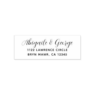 Returadress Modern Self Inking Rubber Frimärke Självfärgande Stämpel