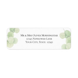 Returadress | Modern Skingtime Eucalyptus Returadress Etikett