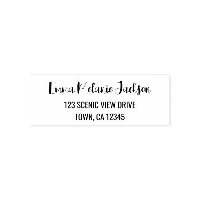 Returadress Modern Snyggt Calligraphy-skript Självfärgande Stämpel (Design)
