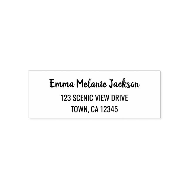 Returadress Modern Snyggt Calligraphy-skript Självfärgande Stämpel (Design)