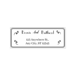 Returadress Moderna Minimalistiska Par Namn Stämpel