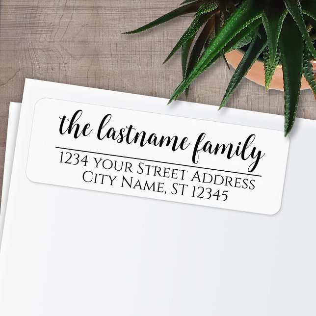 Returadress och Namn - Mäktigt Kärlek-skriptetiket Returadress Etikett (Personalized Return Address Labels)