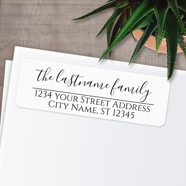 Returadress och Namn - Morgana-skript Returadress Etikett (Personalized Return Address Labels)