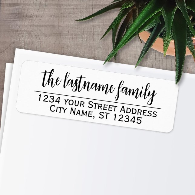 Returadress och Namn - Romeo Juliet Script Returadress Etikett (Personalized Return Address Labels - Fun, modern fonts)