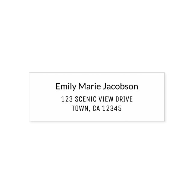 Returadress Rengör Elegant Modern skrivarskrivning Självfärgande Stämpel (Design)