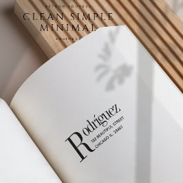 Returadress Rengör enkel minimal typografi Stämpel