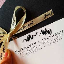 Returadress Rustic Bröllop Personlig utomhus Självfärgande Stämpel