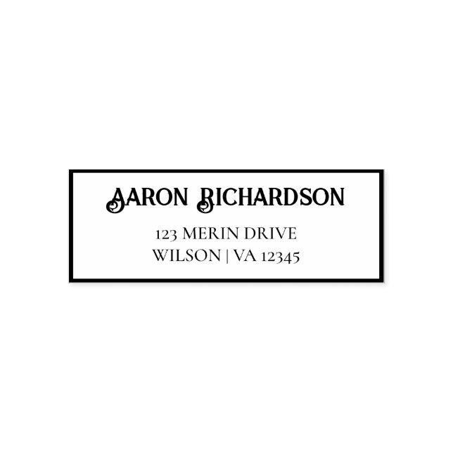 Returadress Self-Inking Frimärke Självfärgande Stämpel (Design)