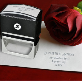 Returadress Self Inking Rubber Frimärke Självfärgande Stämpel