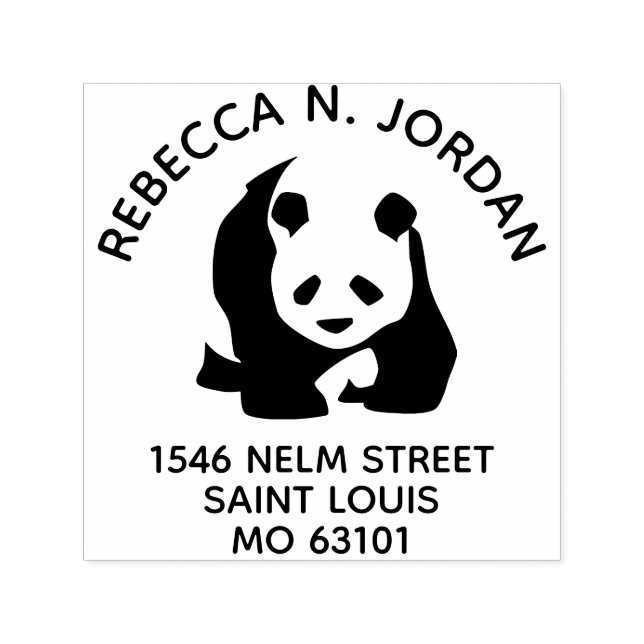 Returadress Självbläckande stämpel för Panda-älska (Design)