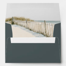 Returadress Skiffergrön Serif Cape Cod Bröllop