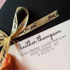 Returadress Snyggt - minimalistiskt skript Namn Självfärgande Stämpel