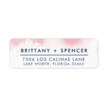 RETURADRESS snyggt rosa vattenfärg för marin