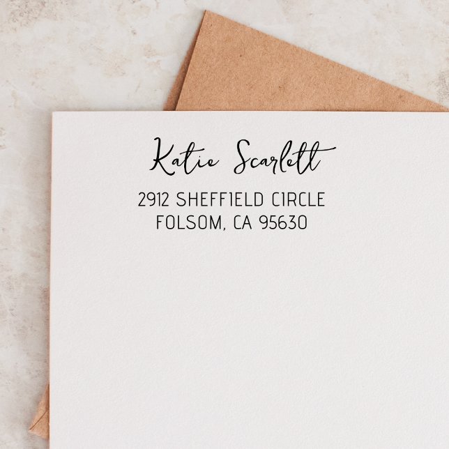 Returadress Spara Personligen Datum Bröllop Självfärgande Stämpel (Skapare uppladdad)