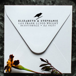 Returadress Vintage Anpassningsbar för Kråka Bröll Självfärgande Stämpel