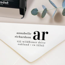 Returadress Vintage Monogram Retro Typografi