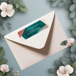 Returadressen abstrakt vattenfärg returadress etikett