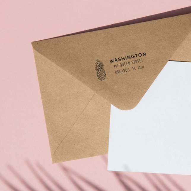 Returadressen Anpassat namn för ananas Självfärgande Stämpel (Skapare uppladdad)