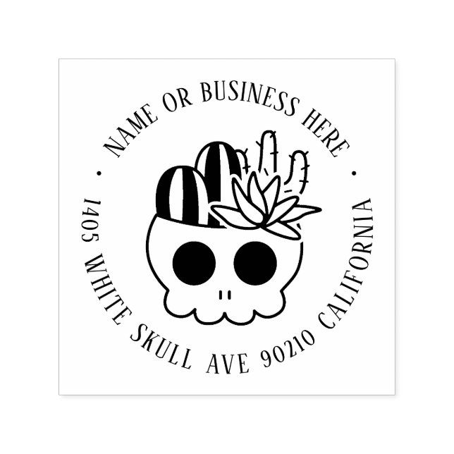 Returadressen Anpassat namn för Cute Halloween Sku Självfärgande Stämpel (Design)