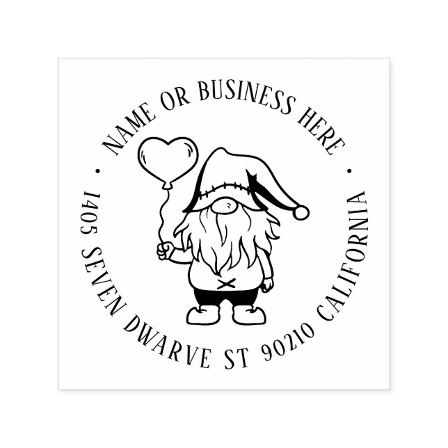 Returadressen Anpassat namn för Cute-jultomts Självfärgande Stämpel (Design)