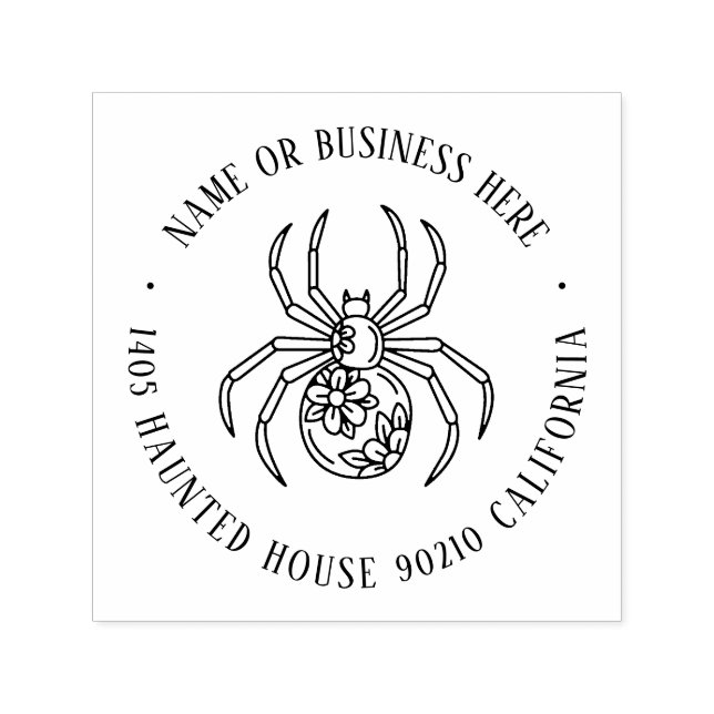 Returadressen Anpassat namn för Halloween Creepy S Självfärgande Stämpel (Design)