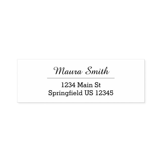 Returadressen Anpassat namn för minimal Personlig Självfärgande Stämpel (Design)