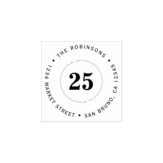 Returadressen Anpassat namn och ålder för överordn Stämpel (Tryck)