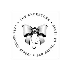 Returadressen anpassningsbar Diamond Bow Stämpel