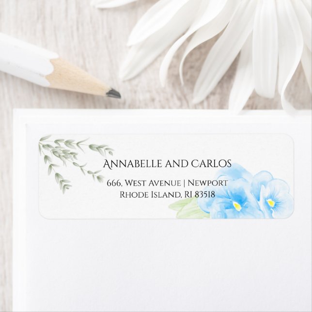 Returadressen Anpassningsbar för enkel vattenfärgs Returadress Etikett (Insitu)