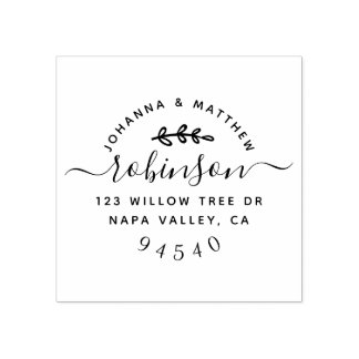 Returadressen anpassningsbar Hand Leted Script Brö Stämpel