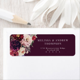 Returadressen Autumn Flower Dahlia Returadress Etikett