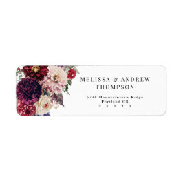 Returadressen Autumn Flower Dahlia Returadress Etikett