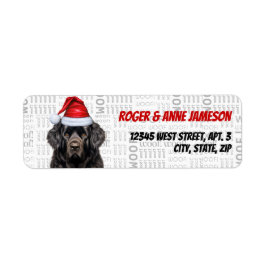 Returadressen  av jultomten i Santa Hund Returadress Etikett