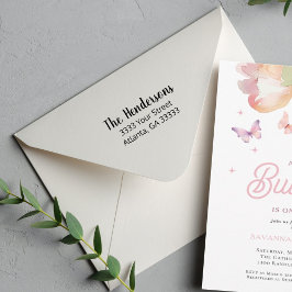 Returadressen Avslappnad skript Självfärgande Stämpel