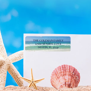 Returadressen Bevacker Beach Photo Florida Ocean Returadress Etikett
