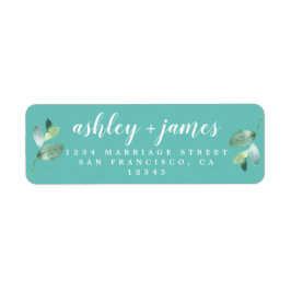 Returadressen Blå chic-skript Returadress Etikett