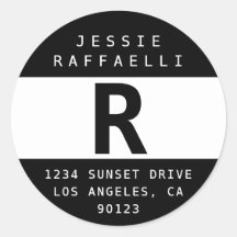 Returadressen Black & White Modern look