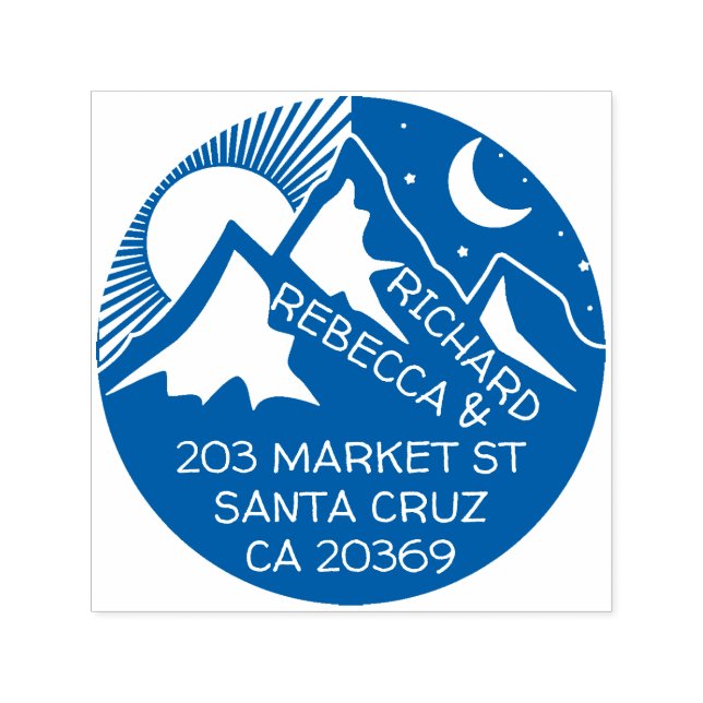 Returadressen Blue Mountain Ligcape Silhouette Självfärgande Stämpel (Design)