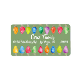 Returadressen Bright jul Lökar Adressetikett