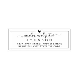 Returadressen Bröllop för elegant i skriptfamiljen Självfärgande Stämpel