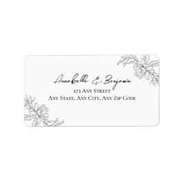 Returadressen Bröllop i den moderna Blommigten Adressetikett