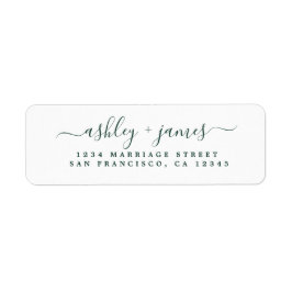 RETURADRESSEN BRÖLLOP i ELEGANT GRÖNT Returadress Etikett