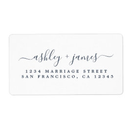 Returadressen Bröllop i Elegant med mörk blått  Fraktsedel