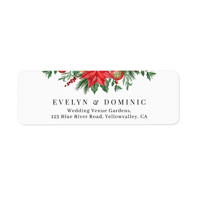 Returadressen Bröllop i  vid fritiden, Greenery Returadress Etikett (Framsidan)