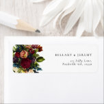 Returadressen Bröllop vid moody Blommigt Returadress Etikett<br><div class="desc">#zazzlemade</div>
