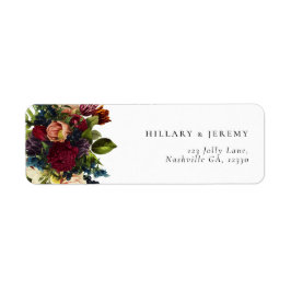 Returadressen Bröllop vid moody Blommigt Returadress Etikett